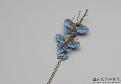 图片[3]-Earpick-hairpin decorated with butterflies, Qing dynasty, 19th century-China Archive